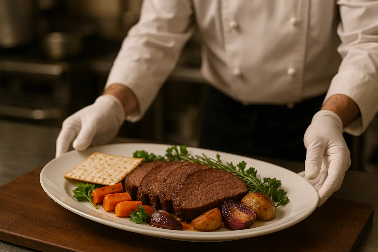 קייטרינג כשר לפסח 2026 בשרי למהדרין - צלי בקר חגיגי