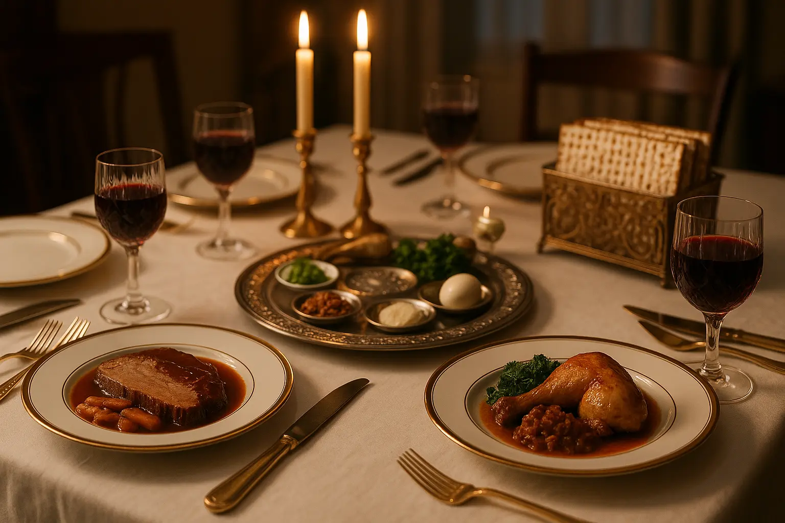 קייטרינג כשר לפסח 2026 - שולחן ליל הסדר ערוך למהדרין