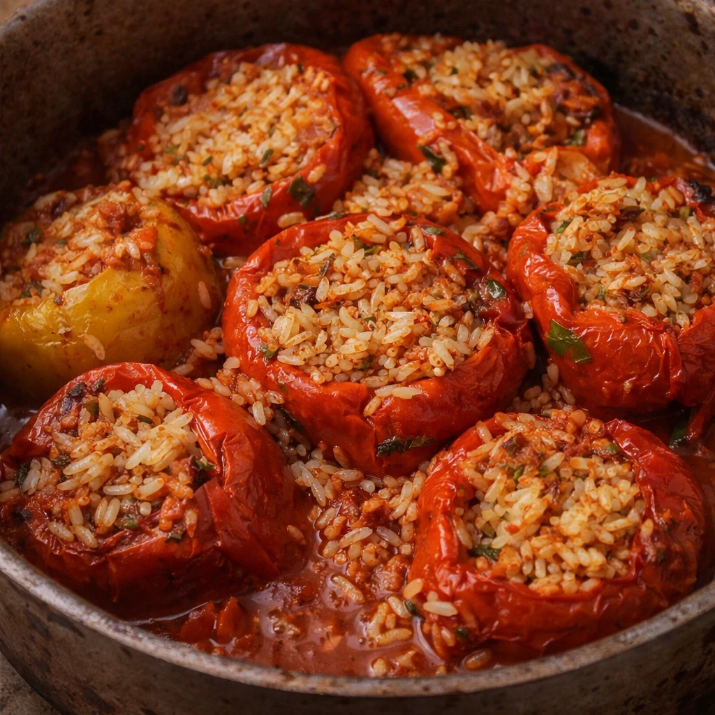 פלפל ממולא - קייטרינג מאמא פלפל ממולא בשר ואורז - מנות לקייטרינג כשר למהדרין