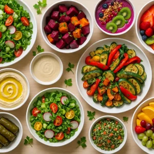 קייטרינג טבעוני לאירועים - מנות טריות וצבעוניות